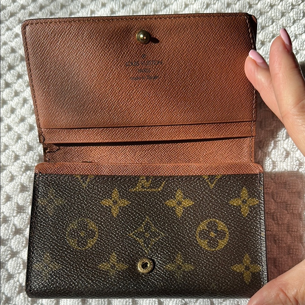 Louis Vuitton Brown and Gold Wallet